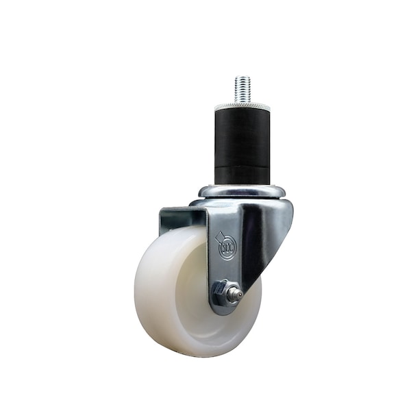 3'' SS Nylon Wheel Swivel 1-3/4'' Expanding Stem Caster